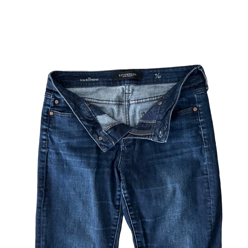 Liverpool Jeans Company The Slim Boyfriend Denim Blue Jeans Size 4 - Picture 5 of 11